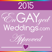 EnGAYgedWeddings.com Approved 2015 badge