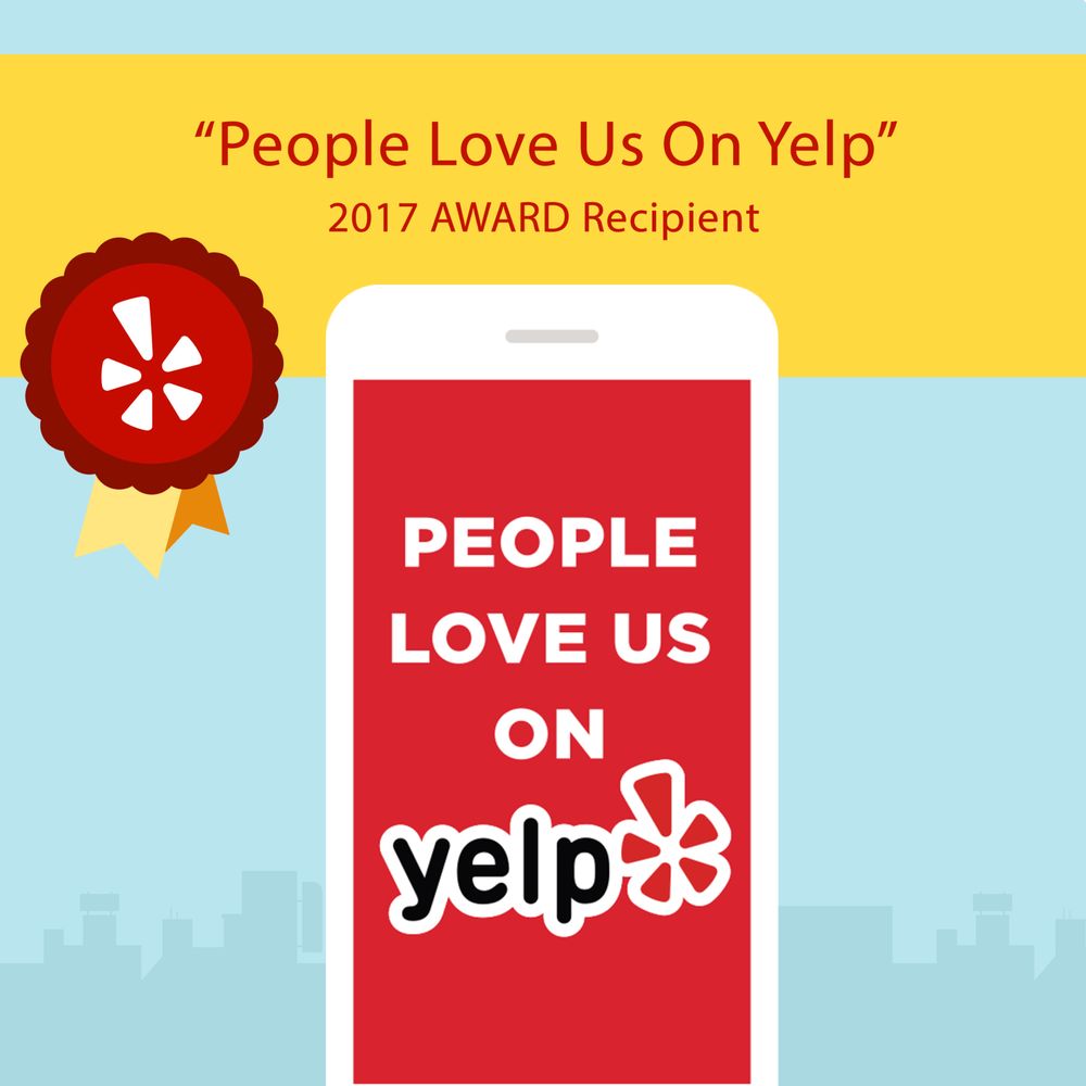 People Love Us on Yelp Award 2017 badge