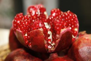 An open pomegranate