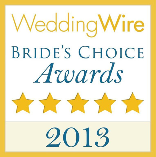WeddingWire Bride’s Choice Awards 2013 badge