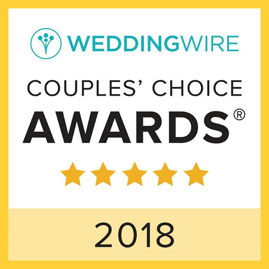 WeddingWire Couples’ Choice Awards 2018 badge